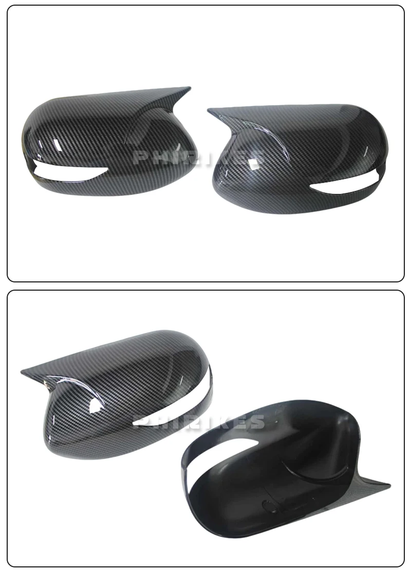 2 Stück für Subaru Legacy 2006 2007 Außenspiegel-Gehäuseabdeckung aus ABS, glänzend schwarz, Carbonfaser-Dekoration zum Aufkleben. – Detail 7