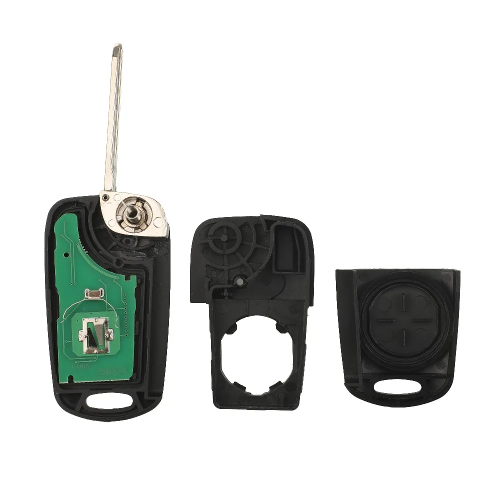 jingyuqin 3 Buttons Folding Remote control car key Case Shell 433MHZ ID46 Chip For Hyundai Elantra/Sonata/Avante