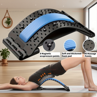 Back Lumbar Soothing Device Massages Muscle Relaxation, Adjust Up and Down To Stretch and Massage The Waist and Neck Corrector