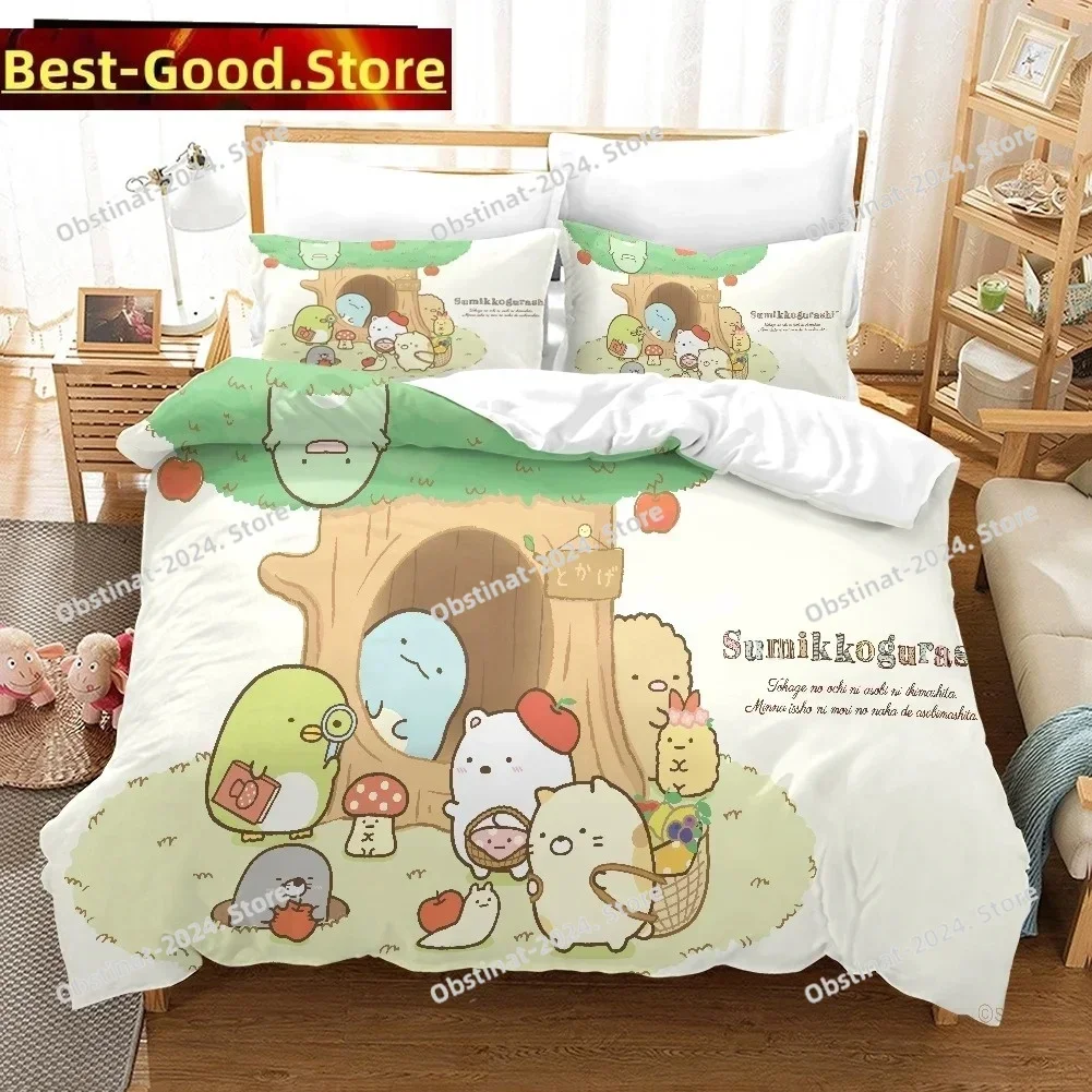 Cartoon Sumikko Gurashi Printed Bedding Duvet Cover Set Soft and Comfortable Perfect Children Room Decoration