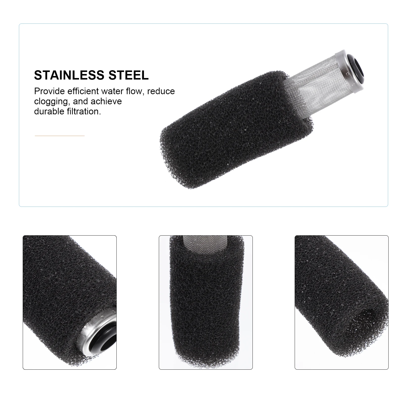 

2 Sets Aquarium Filter Mesh Cover Stainless Steel Protective Screen Fish Tank Intake Block Debris Small Fish Shrimp Waterfall