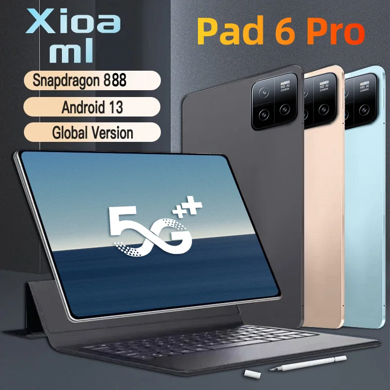 2024 Pad 6 Pro oryginalna wersja globalna Snapdragon 888 16GB + 1TB Android 13 11 cali tablety PC 5G podwójna karta SIM HD 4K ekran Mi Tab