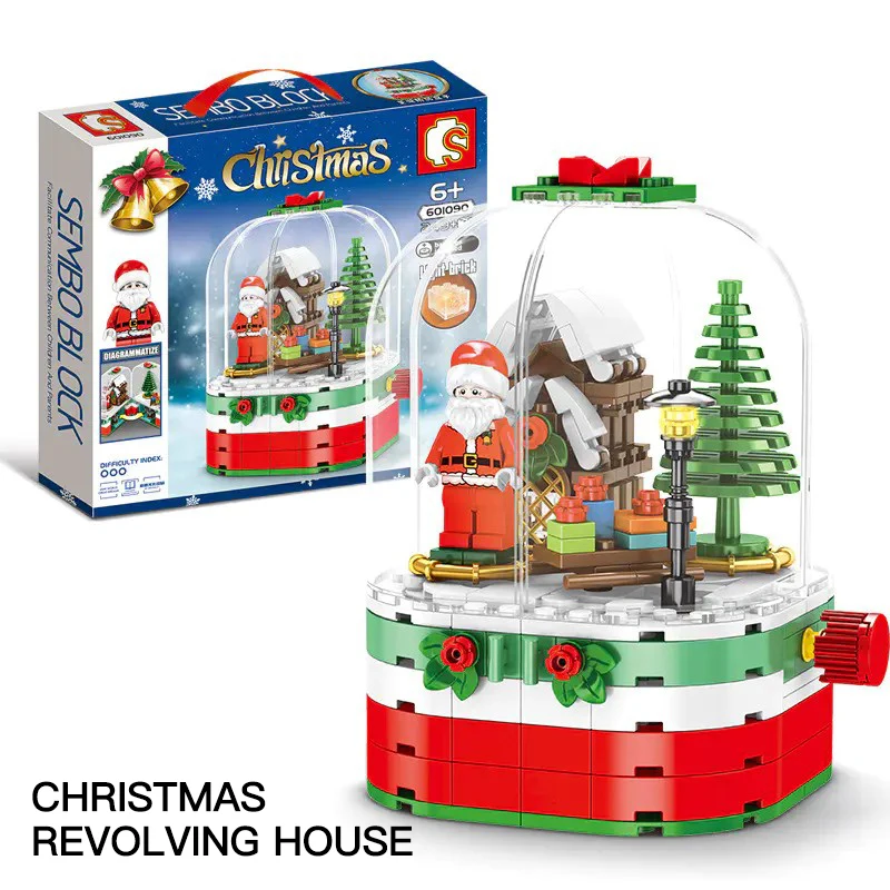 

Модульные здания MOC 601090 Санта-Клаус Рождественская елка хрустальный шар модель 249 шт. строительные блоки кирпичные игрушки детский рождественский подарок