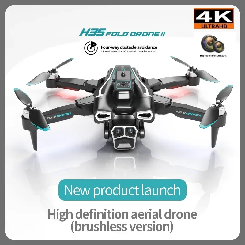 H35 Max Drone with 4K Camera Obstacle Avoidance Brushless Professional Six-Axis Remote Control Quadcopter Wifi Fpv Rc Helicopter