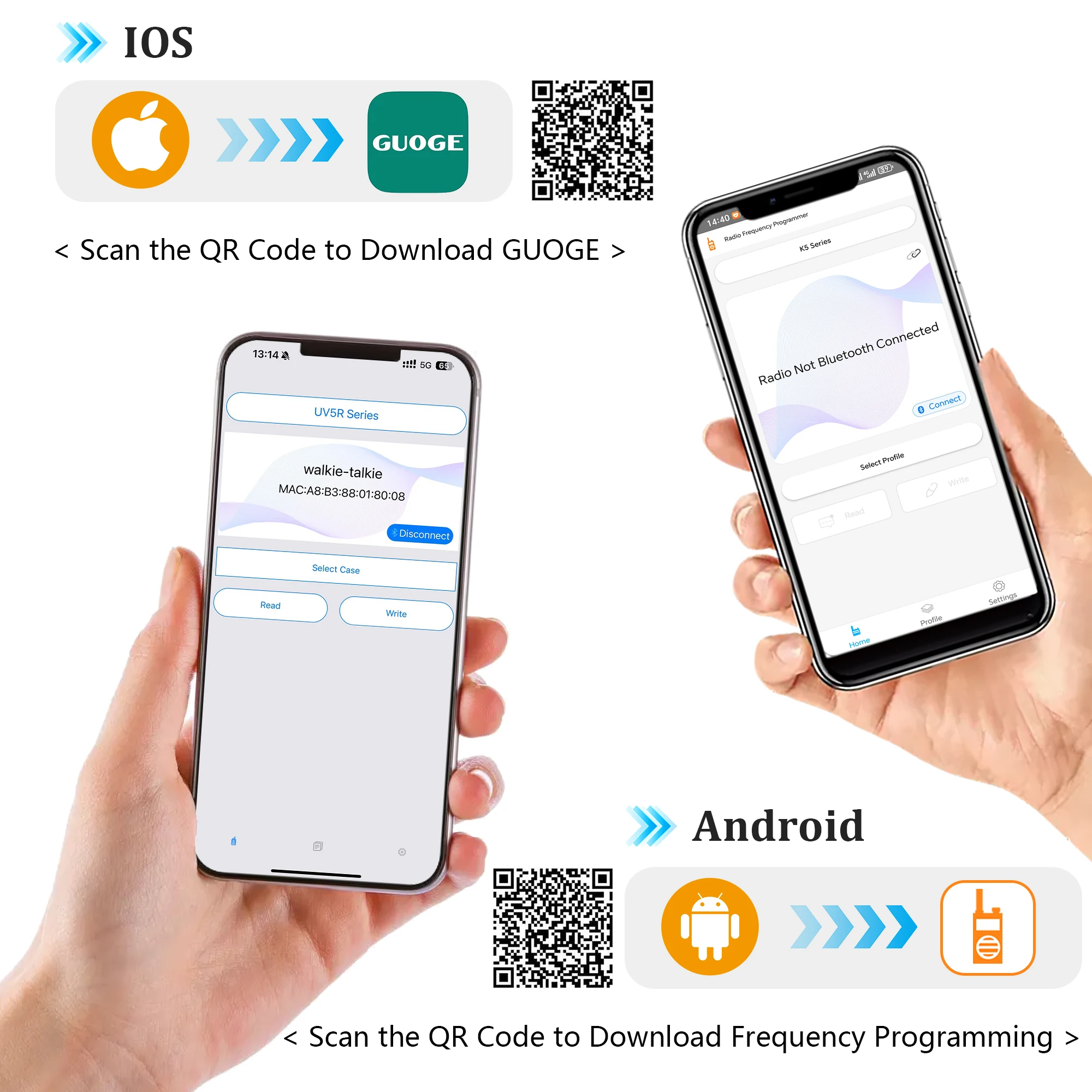 Pemrograman Bluetooth nirkabel, aksesori adaptor pemrograman Via ponsel atau PC untuk BAOFENG BF-888S UV82 UV5R
