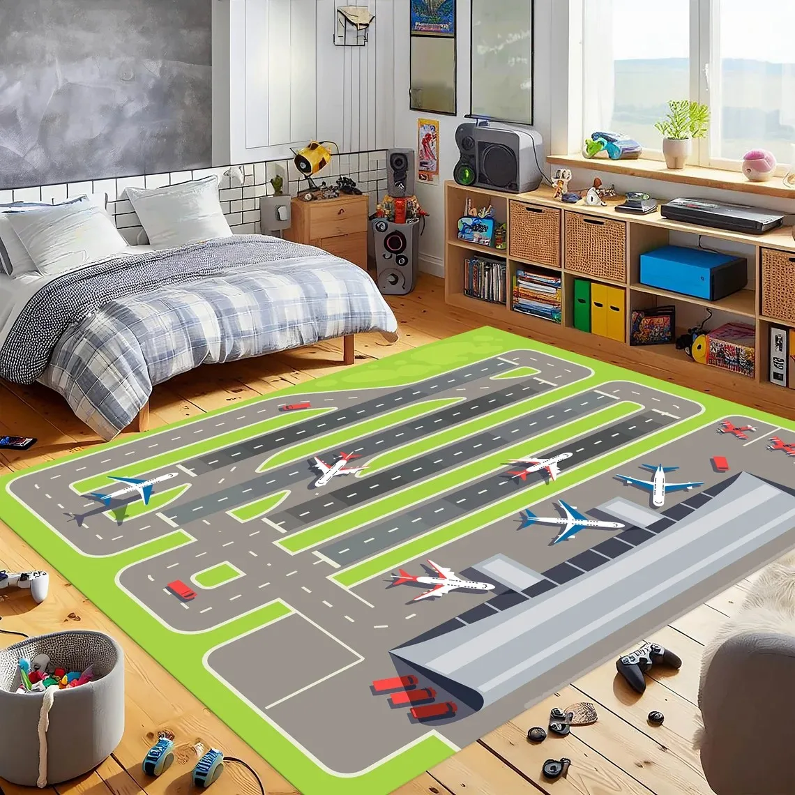 سجادة المطار سجادة الذبابة سجادة غرفة المعيشة للأطفال سجادة أرضية غير قابلة للانزلاق سجادة غرفة الأطفال هدية للأطفال