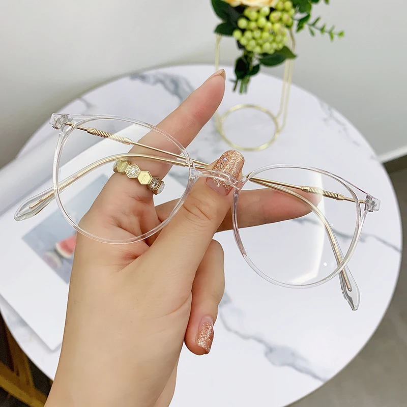 Fashion Vintage Anti Blue Light Blocking Glasses For Men/women Replaceable Lenses