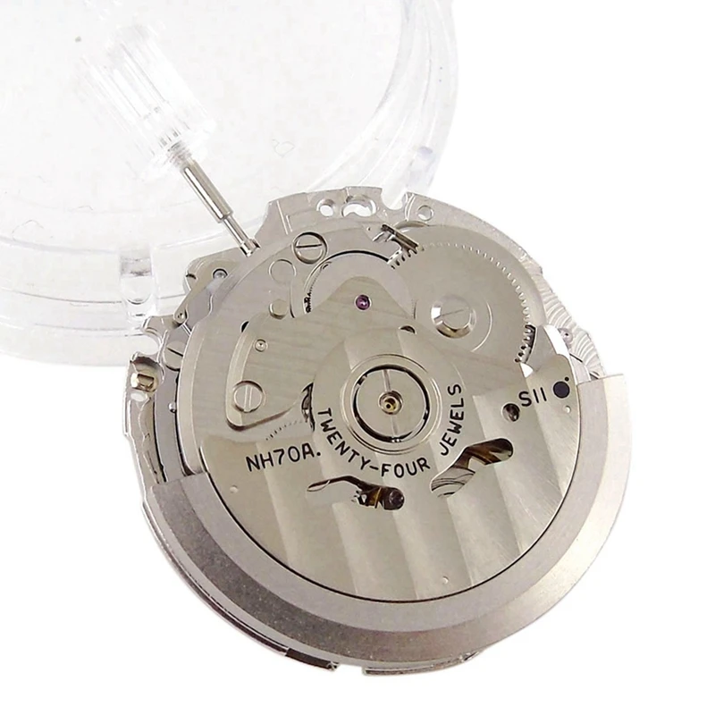 4X Japan NH70/NH70A Hollow Automatic Watch Movement 21600 BPH 24 Jewels High Accuracy Fit For Mechanical Watches-ABNC