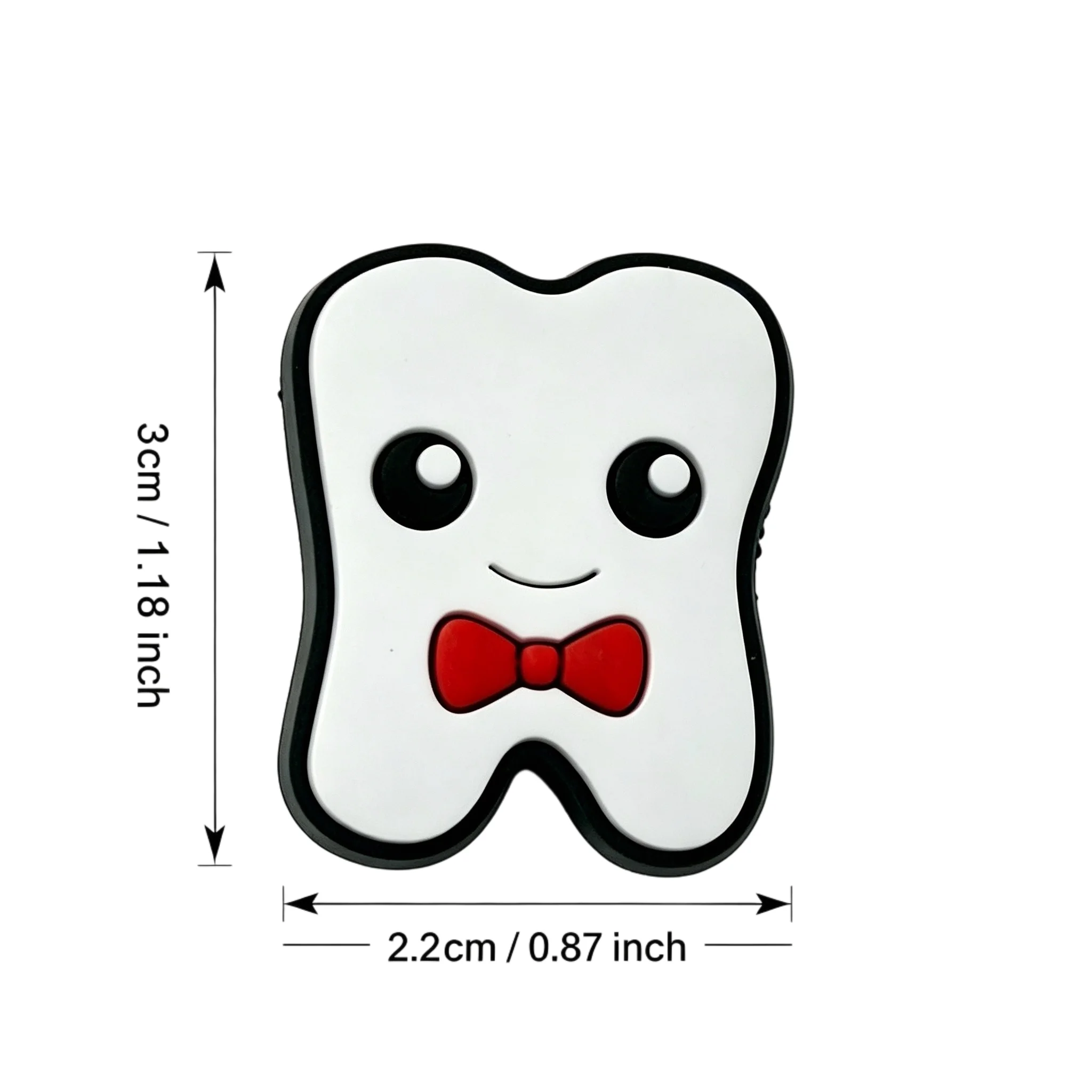 Random 10-50pcs Tooth Cavity Free PVC Shoe Charms Accessories Clogs Bubble Slides Sandals Shoe Buckles Decorations Pins DIY Gift