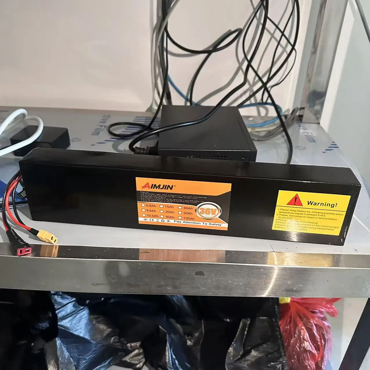 36V 15000mAh 10S4P Lithium Battery Pack High Capacity with BMS, Replacement for 500W 700W Bicycle Scooter Long Range Use