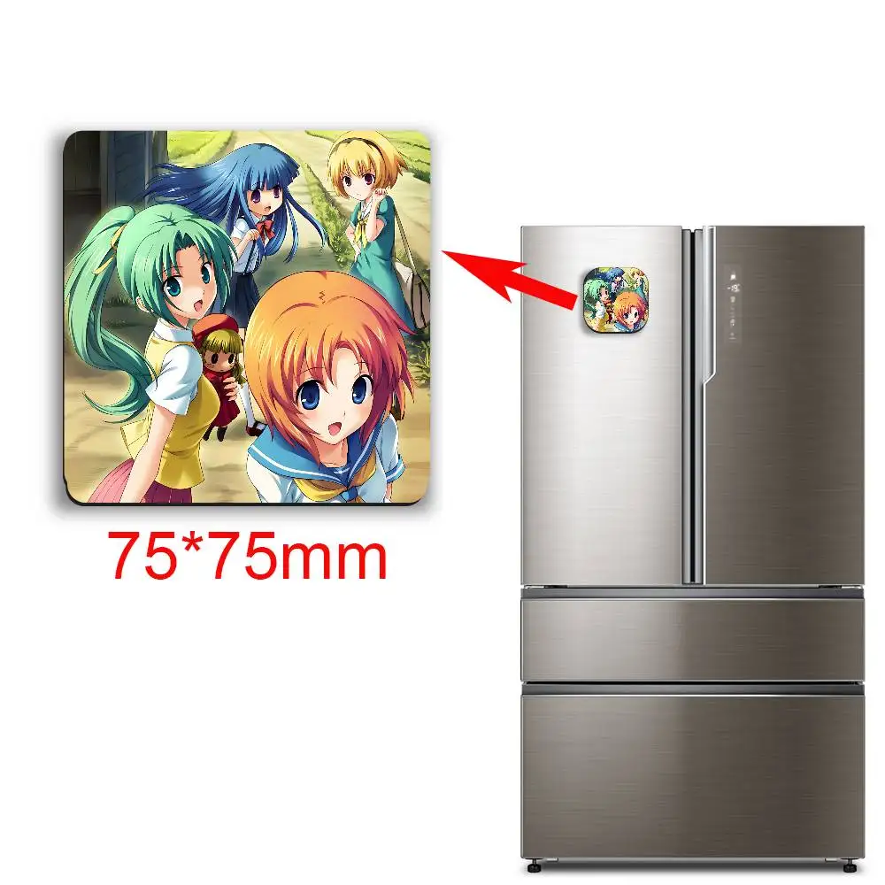 Satoko Hojo Rika Furude Higurashi When They Cry Magnetic Sticker Fridge Magnets No Falling Off Fit for Refrigerators view 5