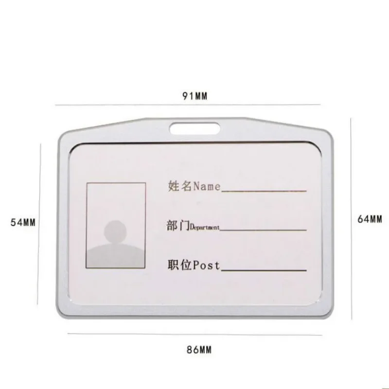 อลูมิเนียมอัลลอยด์กระเป๋าเก็บบัตรสายคล้องบัตรผ่านบัตรเครดิตอุปกรณ์ทางธุรกิจสำหรับพนักงานออฟฟิศ