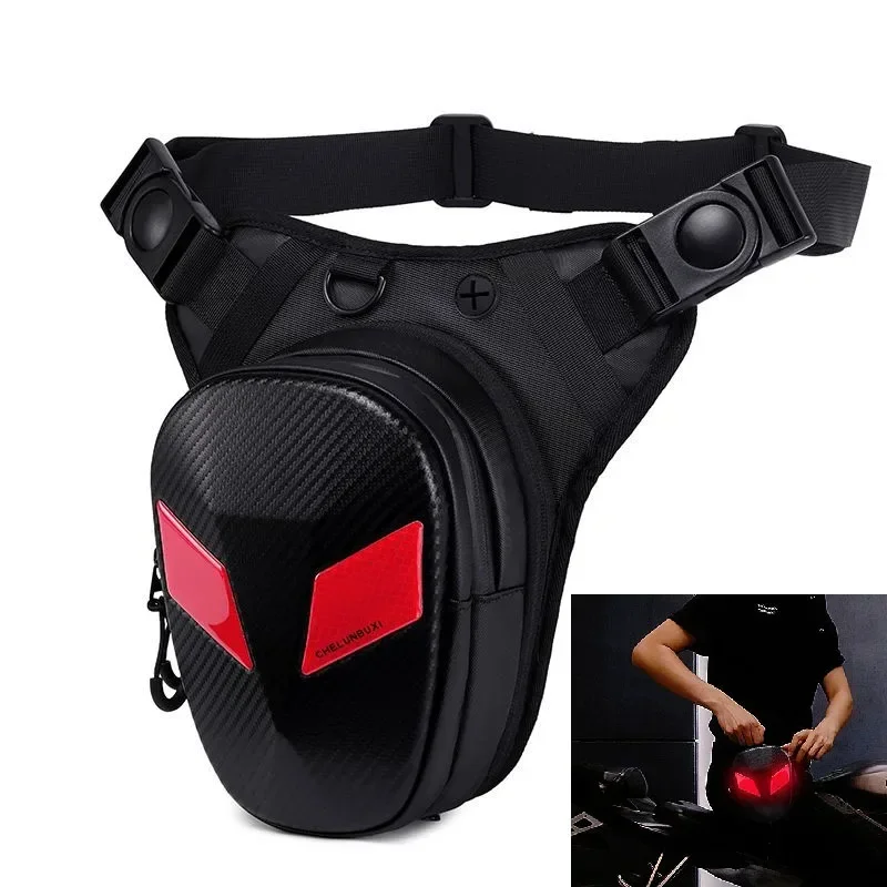 

Мотоциклетная сумка с заниженной талией, рыцарская сумка для ног, твердый корпус, через плечо, мотоциклетная водонепроницаемая поясная сумка, сумка для ног, глаз дьявола