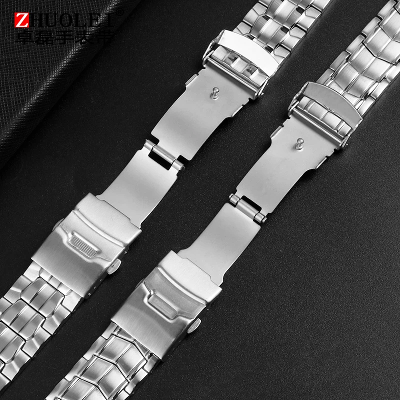 EF-550 EF-524 Solid Stainless Steel Watch Band For Casio EDIFICE Series Rubber Watch Strap 22MM Convex Interface Men Bracelet