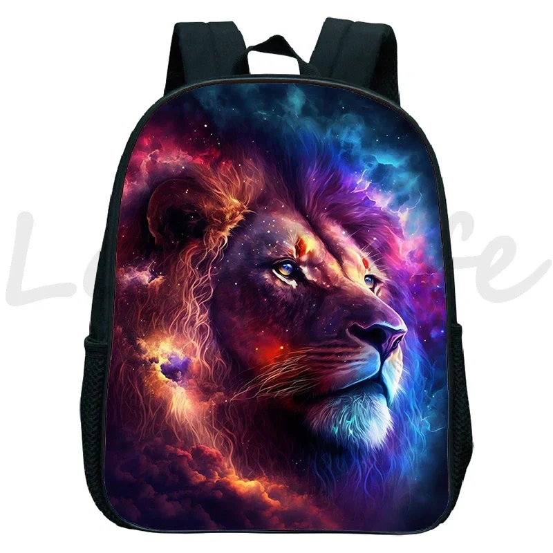 Animals Lion Kindergarten Backpack Tiger Wolf Pattern Children Backpack Kids Husky Dog Print School Bag Waterproof Boys Bookbag