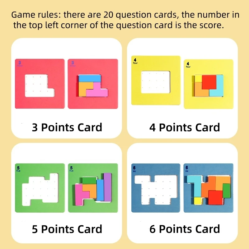 Puzzle 3D pour deux personnes, jeu de bureau interactif, Tangram, jouets mathématiques, blocs de construction, planche de couleur, cadeaux pour enfants