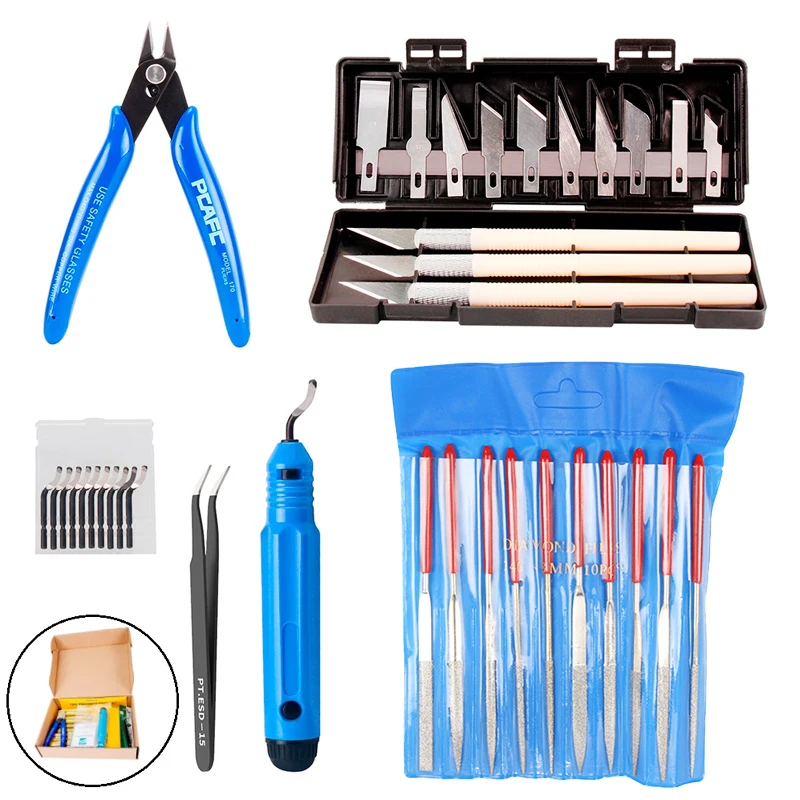 Deburring Tool kit Trimming Knife Scraper Cutter Files deburring 3D Printer Parts for Copper tube Scraper Cutting Wire Cable