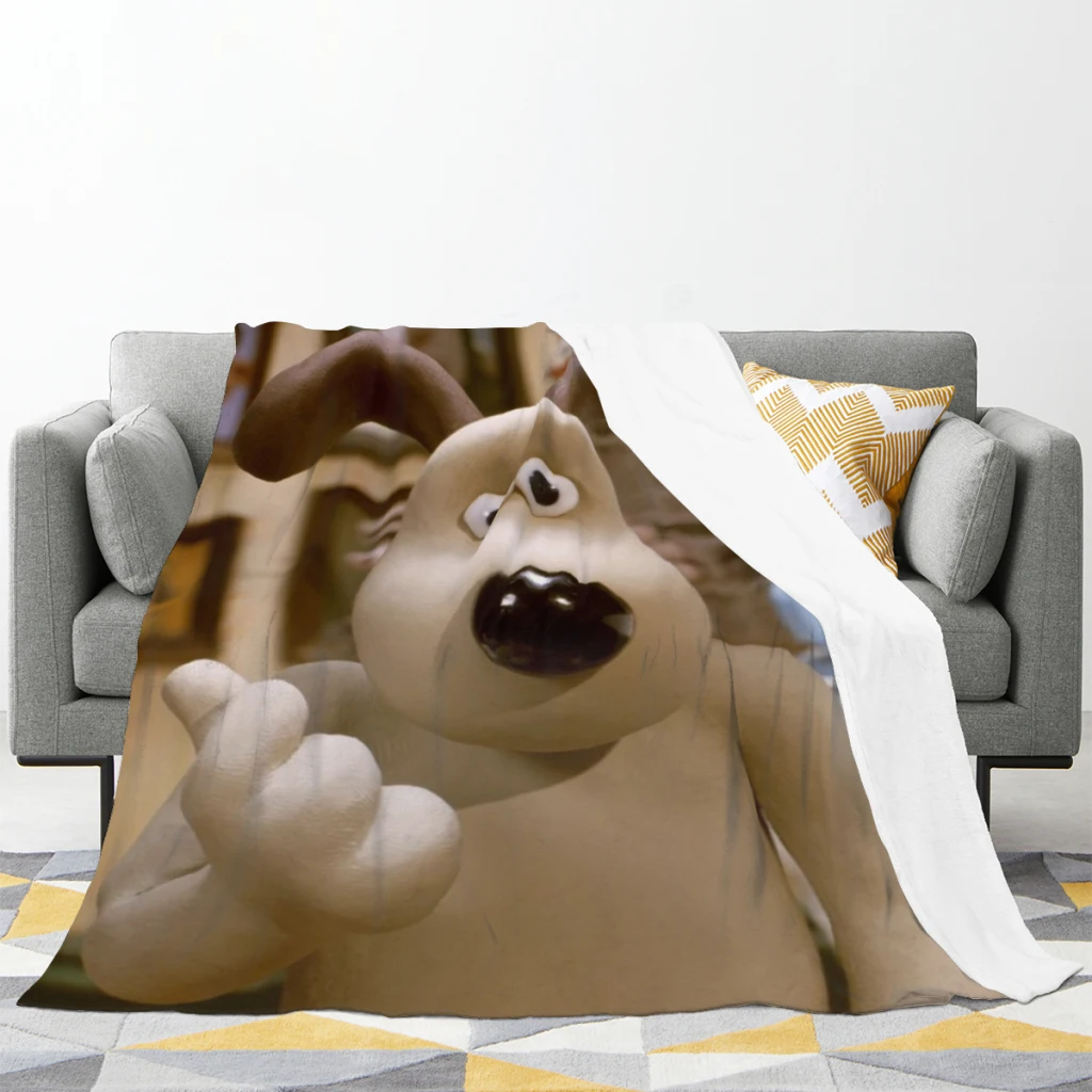 Kawaii Cute Gromit Medium Blanket Fluffy Soft Bedroom Decor Sofa Blankets Comforter Home and Decoration