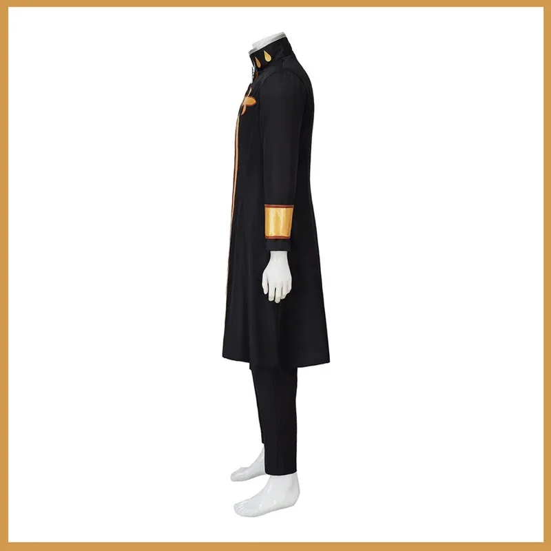 

CyAnime JoJo’s Bizarre Adventure Stone Ocean Enrico Pucci Cosplay Costume Black Long Sleeves Coat Uniform Man Christmas Suit
