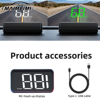 M2 GPS for Speedometer KM/H HUD Auto Digital Head Up Display White LED On-board computer Plug and Play Car Electronics Projector