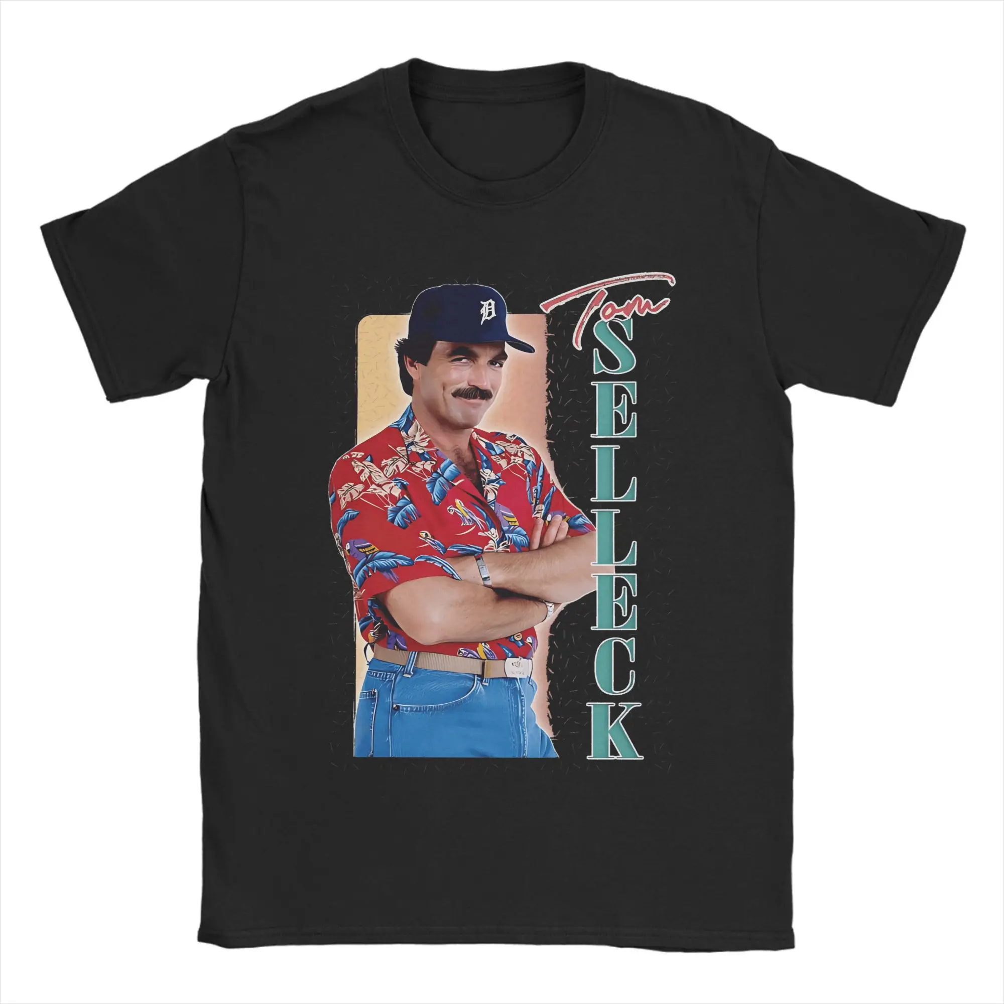 

Casual T Shirt Beach Tom Selleck 80s Novelty T-Shirts Cotton Tshirt for Man Y2K Fun Plus Size 6XL Short Sleeve Tees