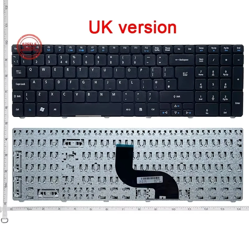 Klawiatura do laptopa US/RU/SP Gateway Packard Bell NEW90 PEW71 PEW76 NV73A NEW95 ZR9B NV51 NV78 NE56 NV53A NV59C NV79C NV50 PEW96 — zdjęcie 4