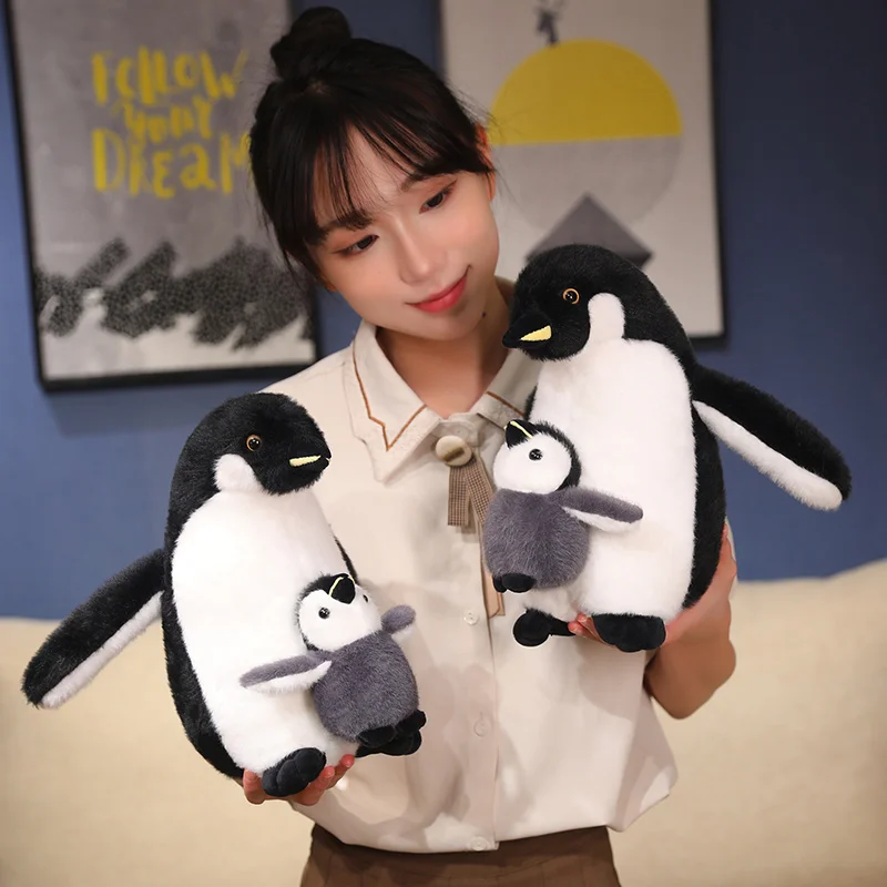 28cm 38cm 50cm Mother And Baby Penguin Throw Pillows Sleep With The Pillow Home Decoration Holiday Gift Send Friends And Family