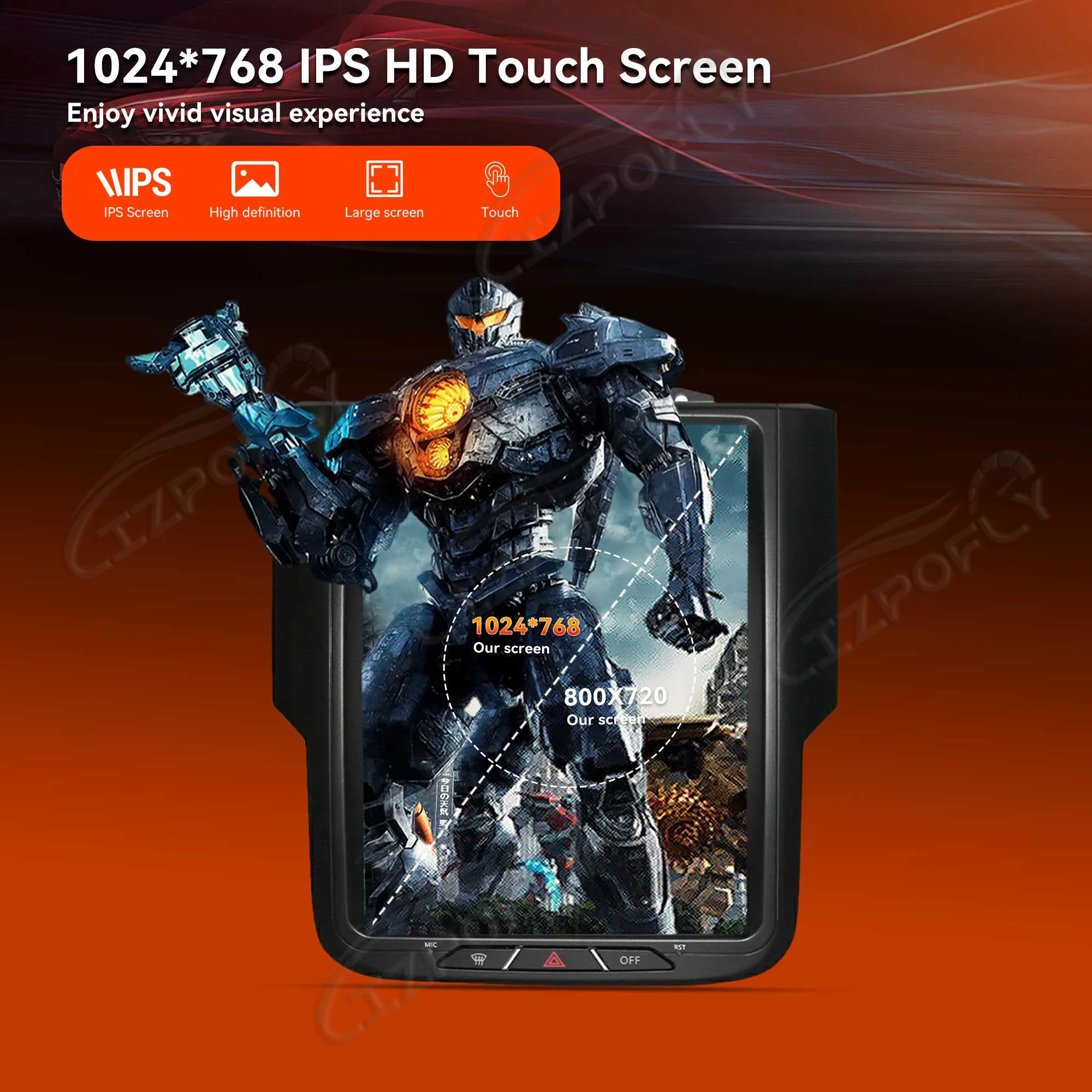 

10.4" Qualcomm 8-Core For Dodge Ram 1500 2500 3500 2011-2018 Android Car Radio GPS Navi Carplay Stereo Multimedia Player DVD