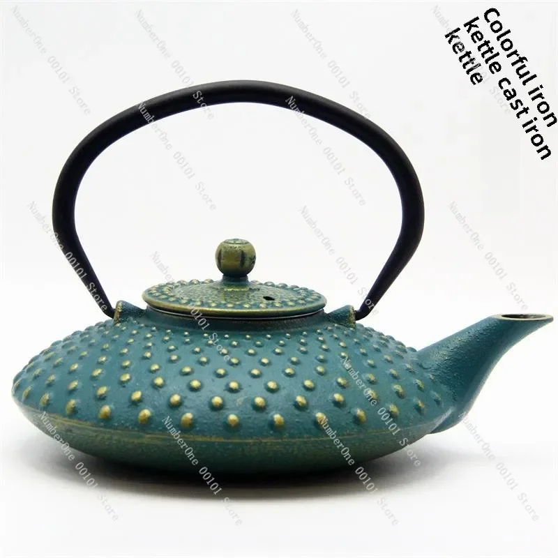 Japanese style handmade pottery wind belt filter cast iron teapot color boiling water teapot handmade health creative ornament