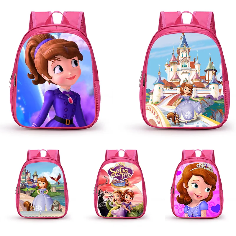 

12 Inch Sofia Small Cartoon Bag Kindergarten Infantile School Backpack Fashion Toddler Bookbags Children Gift Mochila