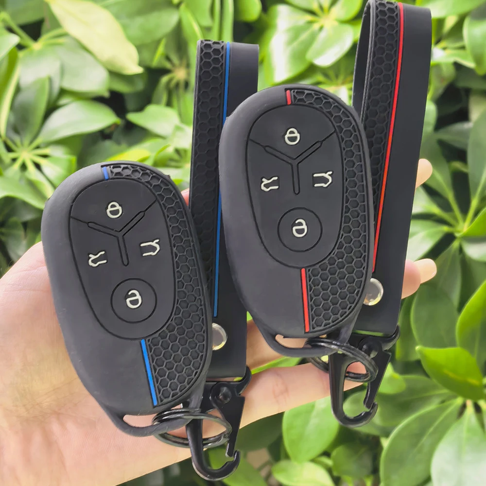 For Geely EX2 GEOME Galaxy 2025 Light Star Wishes Exploration Youth Version Silicone Car Key Case Cover Holder Chain