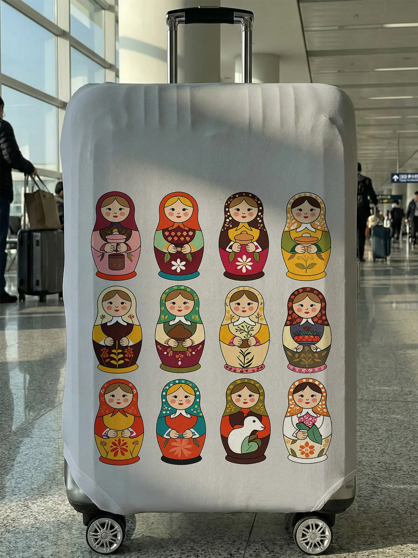 

Чехол для багажа с принтом матрешки, подходит для чемоданов 18-32 дюймов, чехол на ручку чемодана, дорожные аксессуары