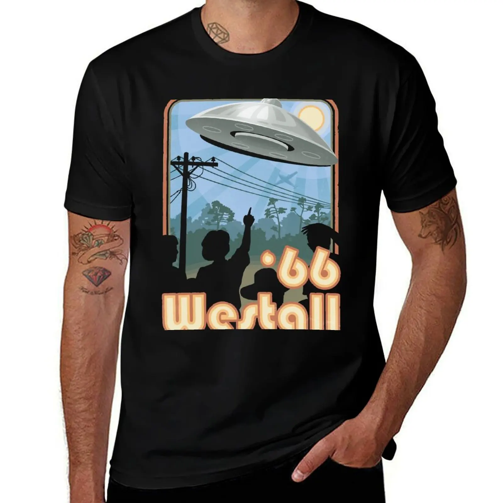 

Westall UFO 66 T-Shirt cotton t shirts man 100% man graphic t shirt