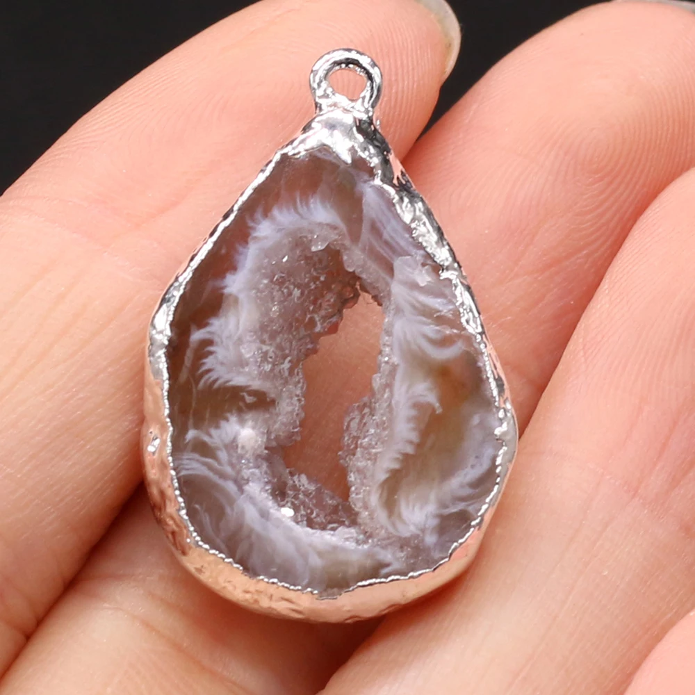 Natural Gemstone Irregular Shape Pendant for DIY Jewelry