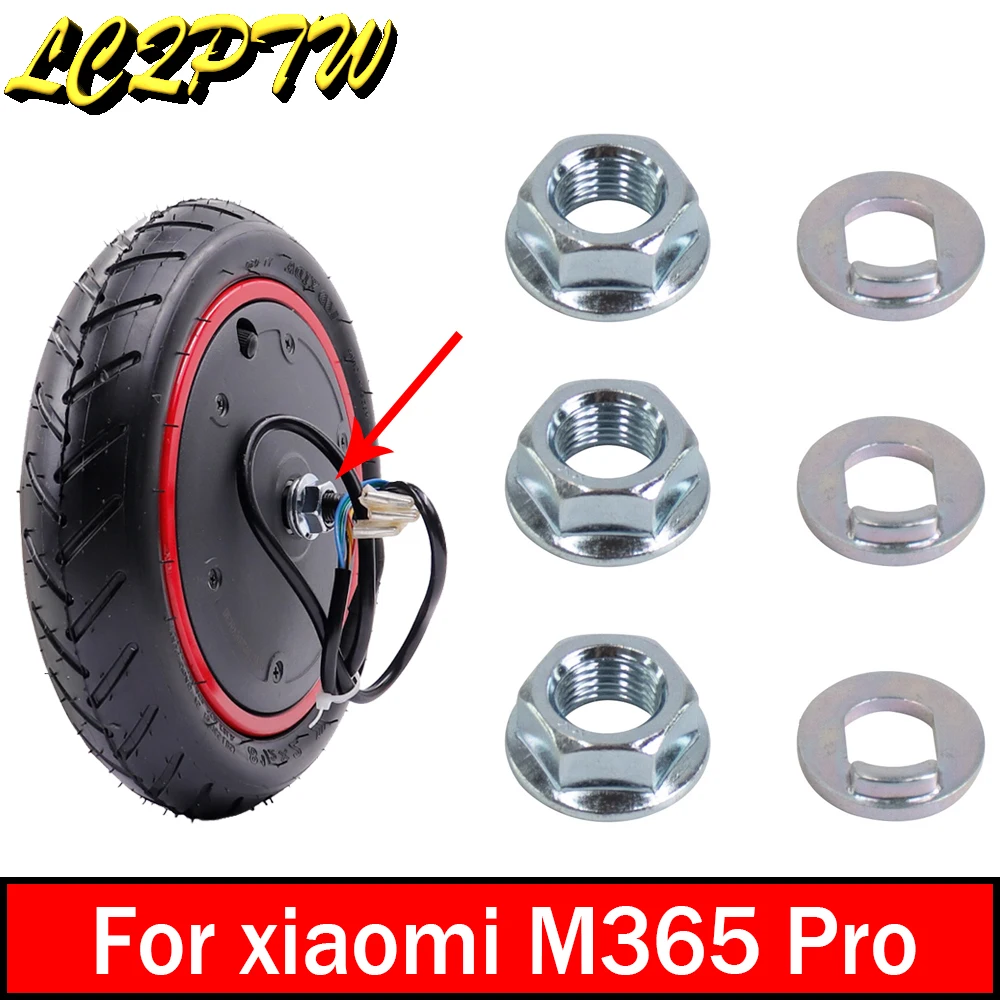 1/2/3 Pair Front Motor Wheel Nut Bolts Screws For Xiaomi M365 Pro Electric Scooter Steel Alloy Nuts Replacement Part Accessories