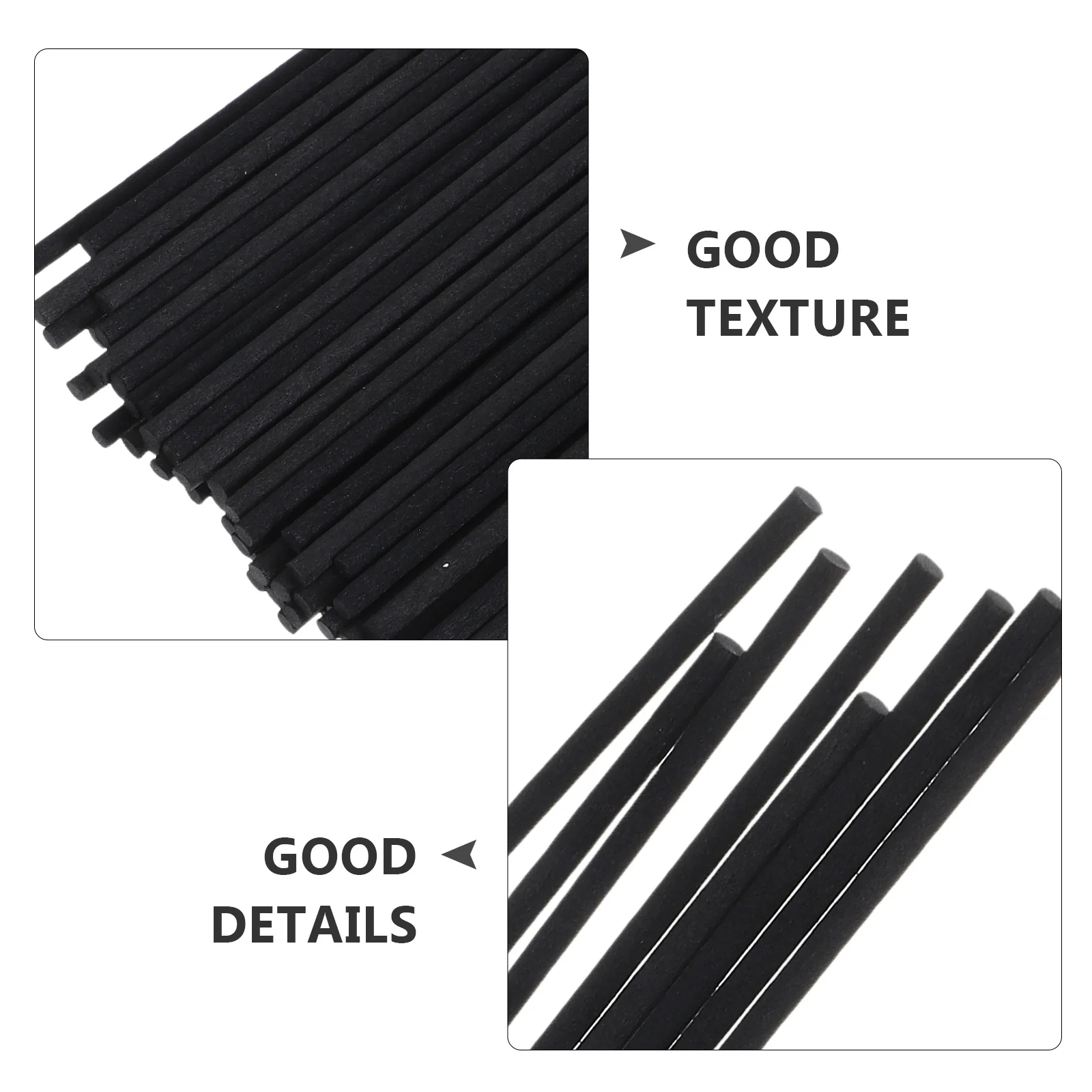 100Pcs Aroma Reed Diffuser Sticks Fiber Fragrance Sticks Home Scent Diffuser Refill Essentials Black Longlasting Aroma