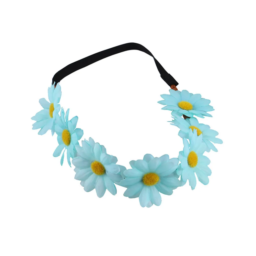 

3pcs Simulation Daisy Headband Hair Hoop Women Headdress Sea Headwrap Elegant Bridal Wedding Party Hair Bands for Prom