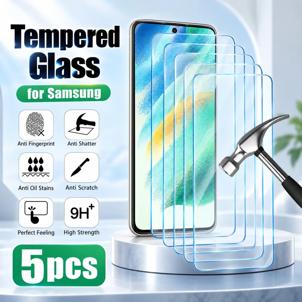 5PCS Tempered Glass For Samsung Galaxy A31 A32 5G A32 4G A33 5G A34 Screen Protector For Samsung Galaxy A51 A52 A52s 5G A53 5G