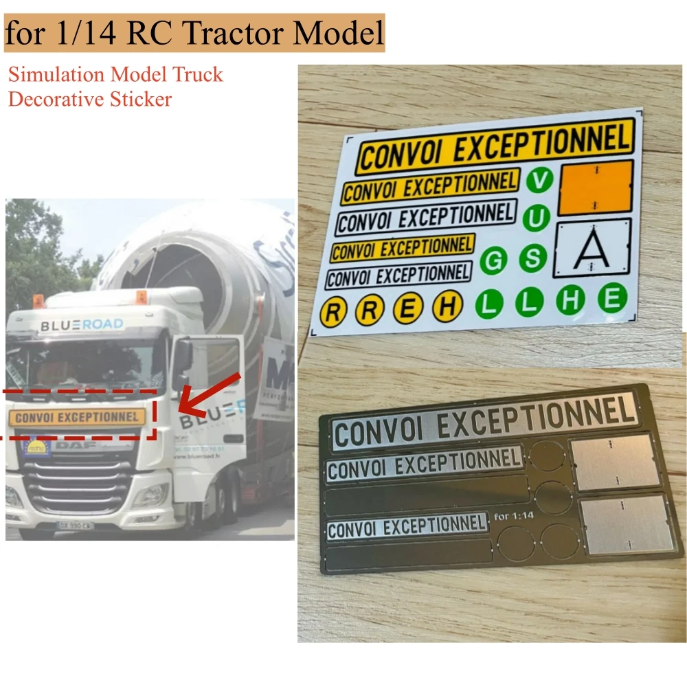 

Декоративные наклейки для радиоуправляемых моделей грузовиков Tamiya 1/14, имитация европейских крупногабаритных грузовиков, экстремальные наклейки для конвоев