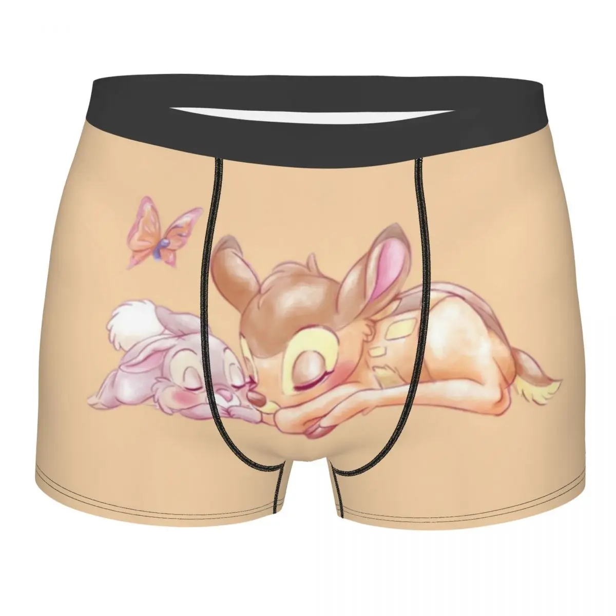 

Шорты-боксеры в стиле аниме «Бэмби» на заказ для Homme, нижнее белье с 3D принтом, трусы, эластичные трусы