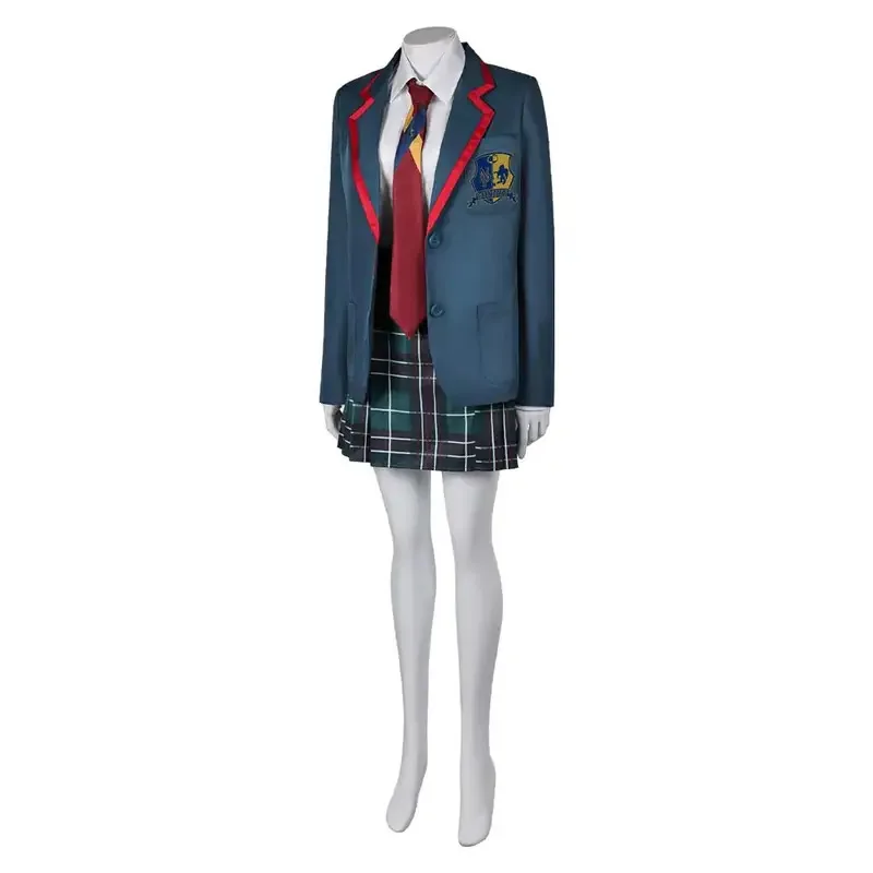 

Astrid Deetz Cosplay Costume School Uniform Coat Skirt Tie for Female Women Girls Fantasy Clothing Halloween Carnival Party Suit