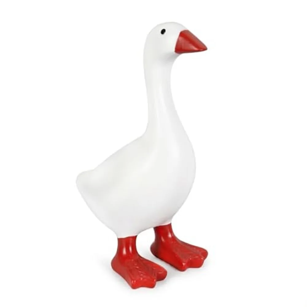 Desk Goose 7 inch, Mini Desktop Goose Statue Decor for Living Room Bedroom Bookshelf Coffe Table