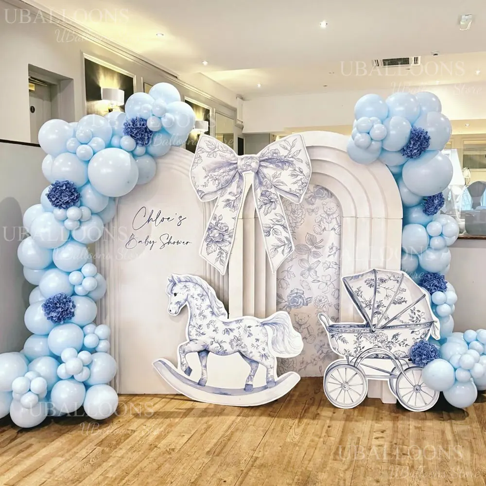 148pcs Light Blue Balloons Arch 18/12/10/5inch Baby Pastel Blue Balloon Garland for Birthday Wedding Baby Shower Party Decoratio - view 5