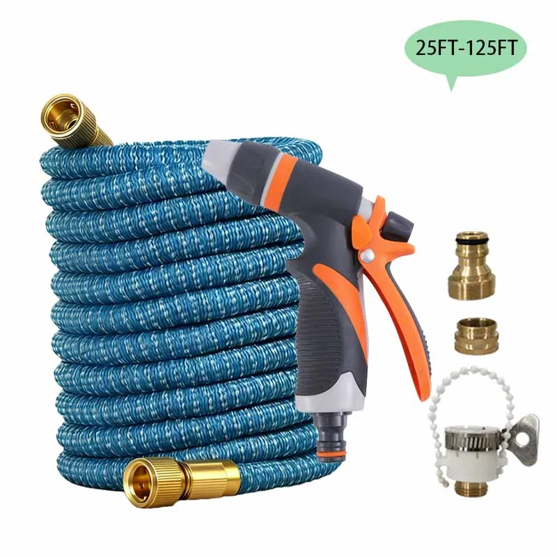 

Flexible Garden Hose With High-Pressure Car Wash Water Gun And Garden Flushing Water Pipe Suitable For Irrigation And Cleaning