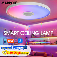 MARPOU LED Ceiling Lamp TUYA RGB Smart Lights Music Chandelier Light with Speaker Remote Control for Indoor Living Room Bedroom