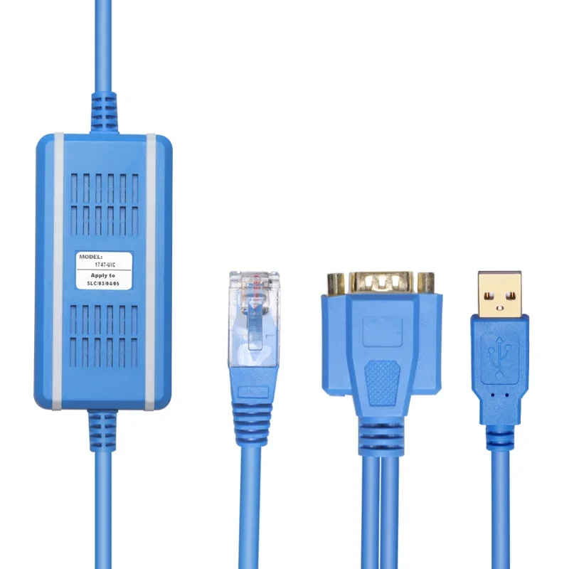 Isolation 1747-UIC Programming Cable for Allen Bradley SLC Series PLC Download Line USB to RS232/DH-485 Interface Converter