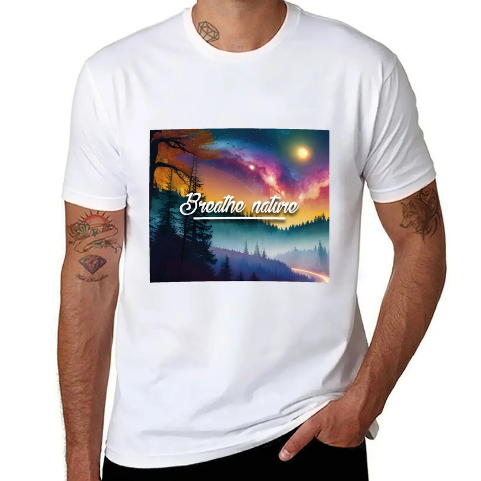 

Wooded Landscape Breathing Nature T-Shirt t shirts for man cotton man t shirts high quality luxury brand T-Shirt