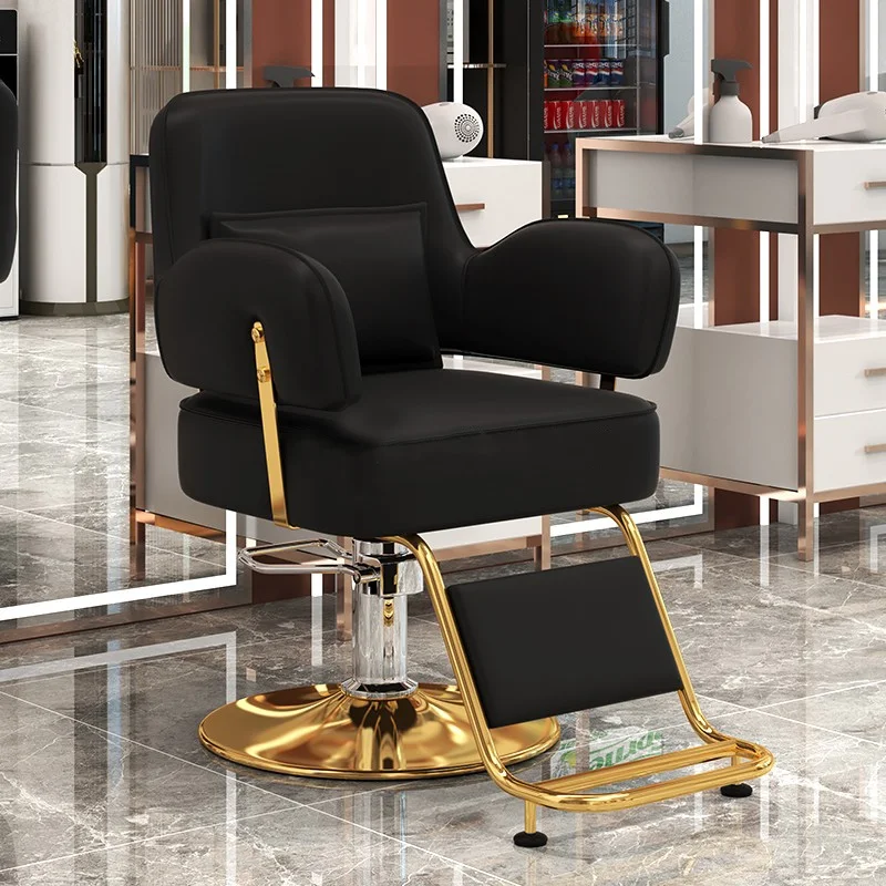 

Portable Designed Barber Chair Luxury Gold Beauty Swivel Barber Chairs Barbershop Men Cadeira De Barbeiro Salon Furniture