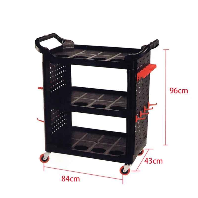 Multifunction Car Beauty Tools Removable Cart Three-Layer Storage Mobile Car Wash Storage Rack  Fine Washing Equipment ﻿