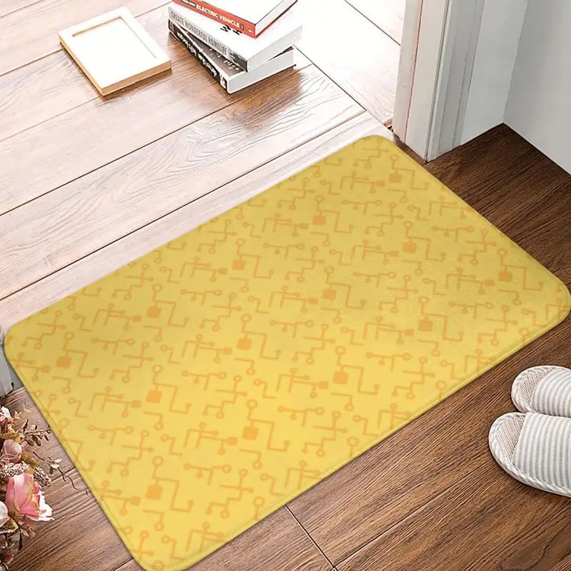 Computer Chip High Tech Neck Gaiter Programmer Front Door Mat Indoor Science Hacker Doormat Floor Bath Entrance Rug Carpet